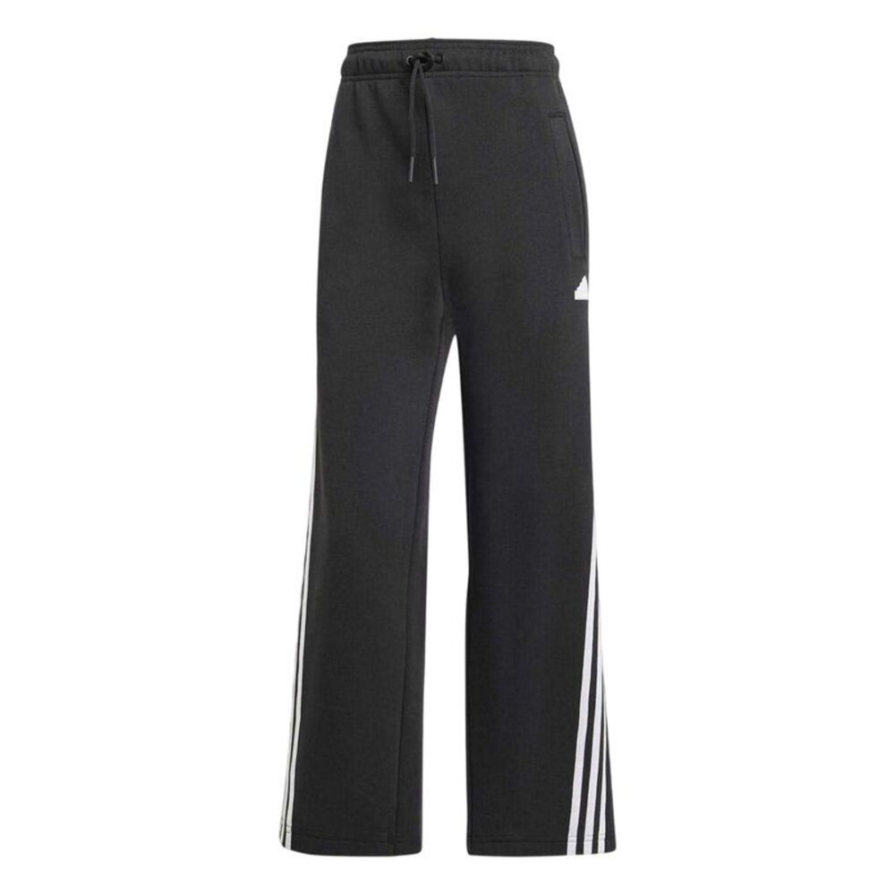 Adidas Womens/Ladies Future Icons Cotton Blend 3 Stripes Joggers / Black/White
